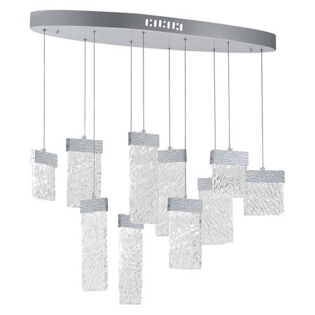 CWI LIGHTING Led Chandelier With Pewter Finish 1090P40-10-269-O